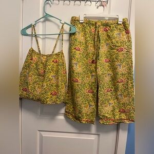 Printfresh Yellow Pink Flamingo Set